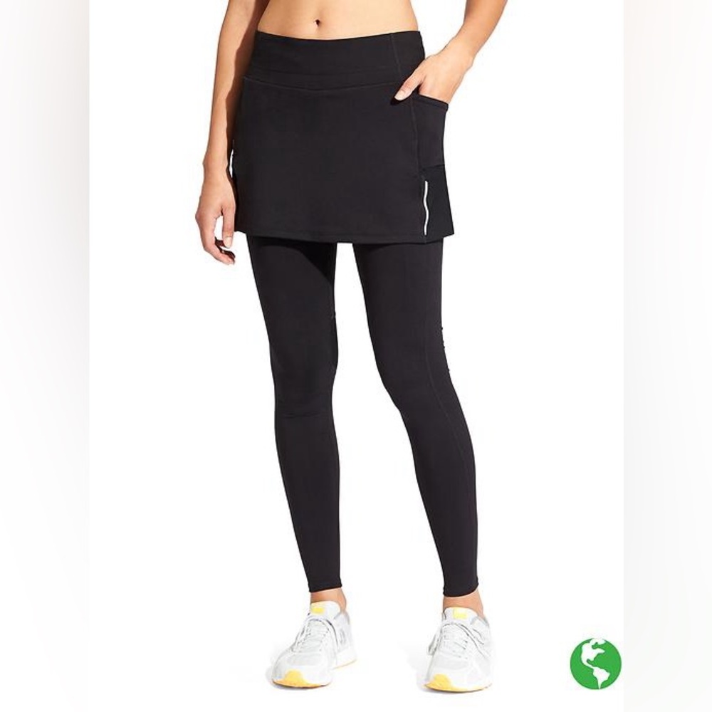 Athleta Black Skirted Leggings